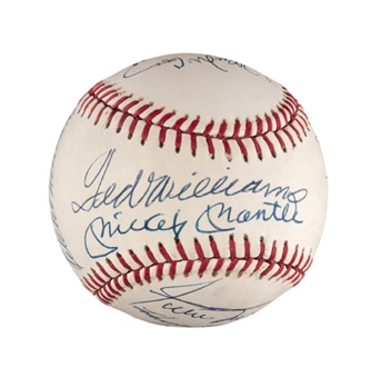 500 Home Run Club Signed Baseball (11 Signatures with Mantle and Williams)